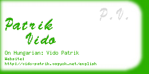 patrik vido business card